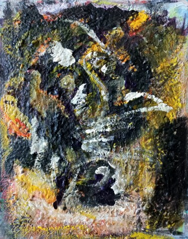 Pittura intitolato "" manger sa propre…" da Sam Keusseyan Gladiateur, Opera d'arte originale, Acrilico