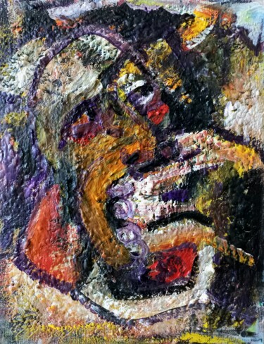 Картина под названием "" manger sa propre…" - Sam Keusseyan Gladiateur, Подлинное произведение искусства, Акрил