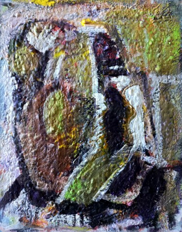 Painting titled "" figure absente.."" by Sam Keusseyan Gladiateur, Original Artwork, Acrylic
