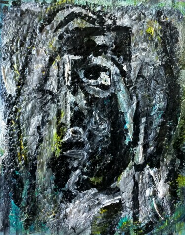 Ζωγραφική με τίτλο "" dans l'obscurité.…" από Sam Keusseyan Gladiateur, Αυθεντικά έργα τέχνης, Ακρυλικό
