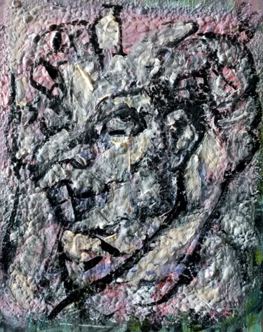 Painting titled "" il fait le fout l…" by Sam Keusseyan Gladiateur, Original Artwork, Acrylic