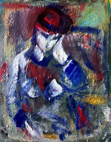 Картина под названием "" pensée.." 3" - Sam Keusseyan Gladiateur, Подлинное произведение искусства, Акрил