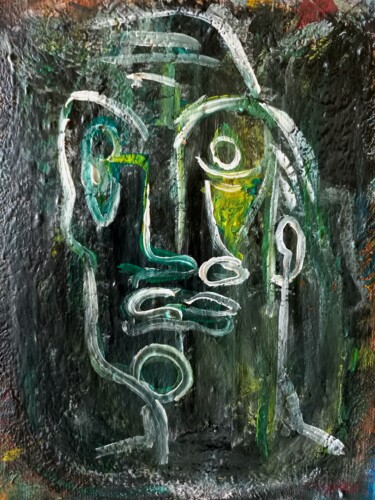 Pintura intitulada "" les restes de gue…" por Sam Keusseyan Gladiateur, Obras de arte originais, Acrílico