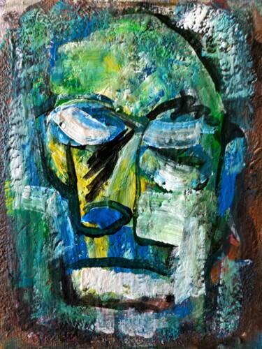 Painting titled "" la dernière homme…" by Sam Keusseyan Gladiateur, Original Artwork, Acrylic