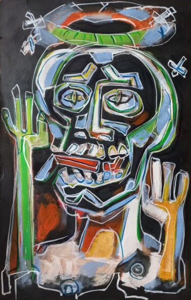 Malerei mit dem Titel "" Chanson " vive l'…" von Sam Keusseyan Gladiateur, Original-Kunstwerk, Acryl