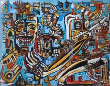 Painting titled "" je t'emmener des…" by Sam Keusseyan Gladiateur, Original Artwork, Acrylic