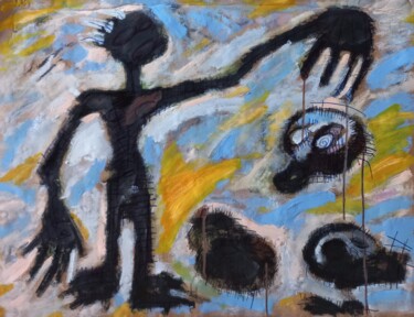 Malerei mit dem Titel "" les gens comme dé…" von Sam Keusseyan Gladiateur, Original-Kunstwerk, Acryl