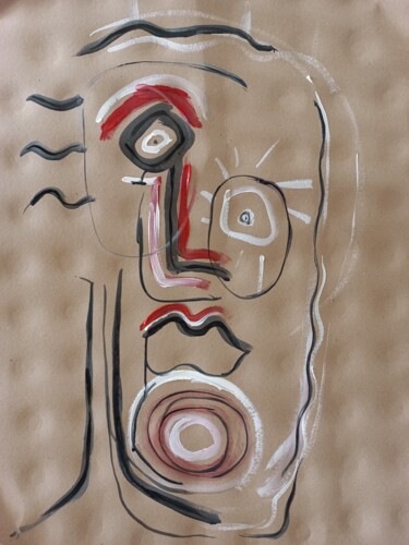 Painting titled "" choque.." I" by Sam Keusseyan Gladiateur, Original Artwork, Acrylic