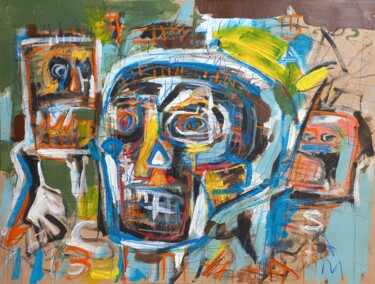 Malerei mit dem Titel "" les potes "" von Sam Keusseyan Gladiateur, Original-Kunstwerk, Acryl