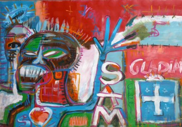 Malarstwo zatytułowany „" Gladiateur.."” autorstwa Sam Keusseyan Gladiateur, Oryginalna praca, Akryl