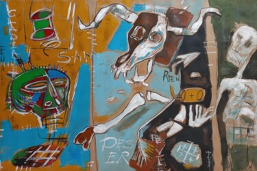 Malerei mit dem Titel "" Désert..Europe.."" von Sam Keusseyan Gladiateur, Original-Kunstwerk, Acryl