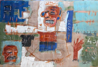 Malerei mit dem Titel "" le bonheur.."…" von Sam Keusseyan Gladiateur, Original-Kunstwerk, Acryl