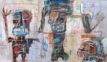 Картина под названием "" échec des hommes.…" - Sam Keusseyan Gladiateur, Подлинное произведение искусства, Акрил