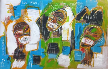 Painting titled "" les fous pas comm…" by Sam Keusseyan Gladiateur, Original Artwork, Acrylic