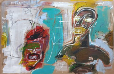 Malerei mit dem Titel "" peut-être je suis…" von Sam Keusseyan Gladiateur, Original-Kunstwerk, Acryl