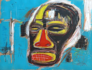 Malerei mit dem Titel "" l'homme mystère..…" von Sam Keusseyan Gladiateur, Original-Kunstwerk, Acryl