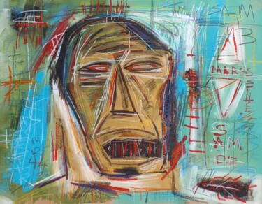 Картина под названием "" l'homme mystère..…" - Sam Keusseyan Gladiateur, Подлинное произведение искусства, Акрил