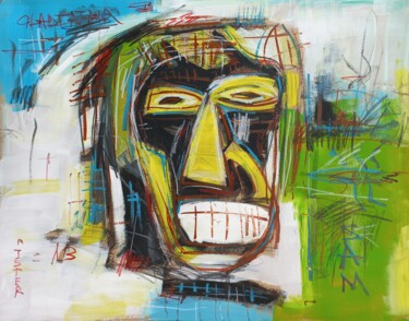 Malerei mit dem Titel "" l'homme mystère..…" von Sam Keusseyan Gladiateur, Original-Kunstwerk, Acryl