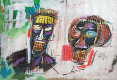 Painting titled "" passé dans la mai…" by Sam Keusseyan Gladiateur, Original Artwork, Acrylic