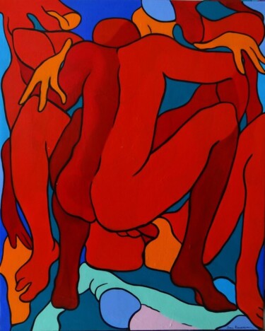 Painting titled ""L'amour"" by Sam Keusseyan Gladiateur, Original Artwork, Acrylic