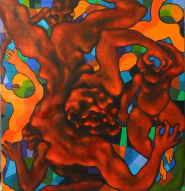 Peinture intitulée ""Les racines de l'E…" par Sam Keusseyan Gladiateur, Œuvre d'art originale, Acrylique