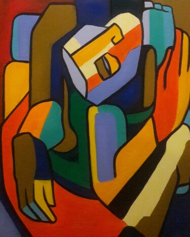 Peinture intitulée "" Une ame pour deux…" par Sam Keusseyan Gladiateur, Œuvre d'art originale, Acrylique
