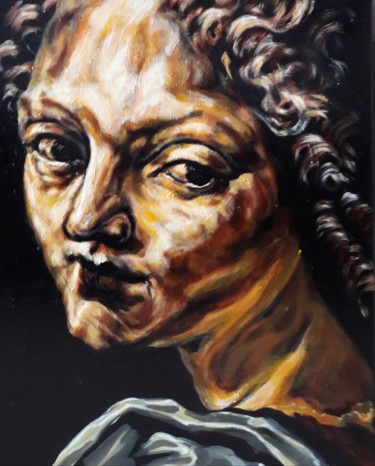 Peinture intitulée "Léonard de Vinci…" par Sam Keusseyan, Œuvre d'art originale, Acrylique