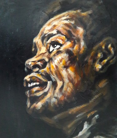 Painting titled "" Un esclave "" by Sam Keusseyan, Original Artwork, Acrylic
