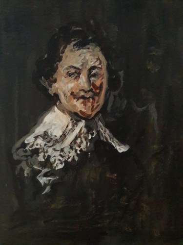Peinture intitulée "Rembrandt étude.." par Sam Keusseyan, Œuvre d'art originale, Acrylique