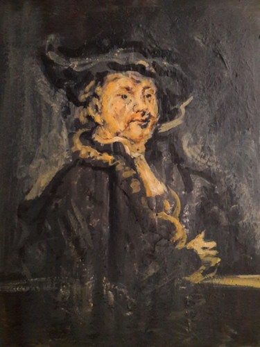 Peinture intitulée "Rembrandt étude.." par Sam Keusseyan, Œuvre d'art originale, Acrylique