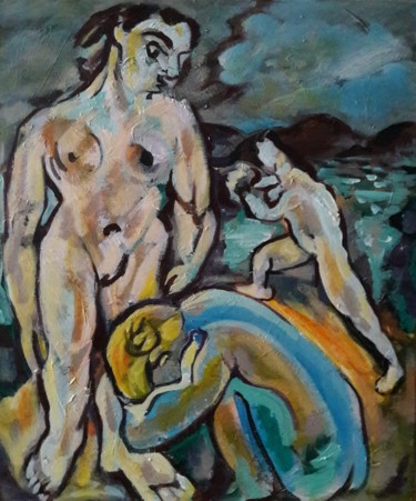 Malerei mit dem Titel "" Étude d'après Mat…" von Sam Keusseyan, Original-Kunstwerk, Acryl