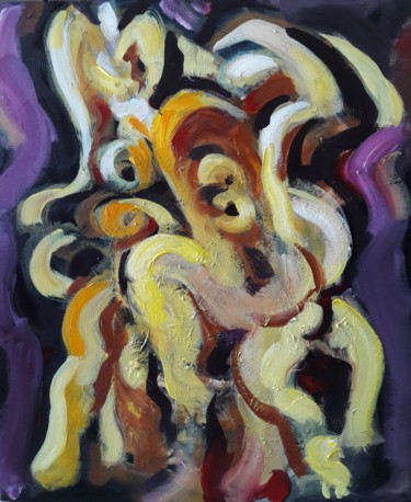 Painting titled "" Les joyeuses "" by Sam Keusseyan, Original Artwork, Acrylic