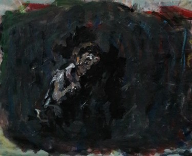 Painting titled "" devant chevalet "" by Sam Keusseyan, Original Artwork, Acrylic