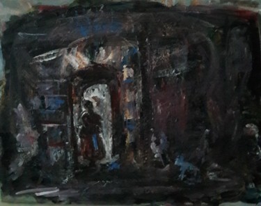 Pintura intitulada "la porte de retour" por Sam Keusseyan, Obras de arte originais, Acrílico
