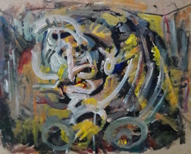 Malerei mit dem Titel "femme taureau 6" von Sam Keusseyan, Original-Kunstwerk, Acryl
