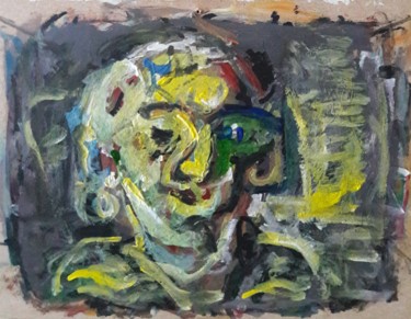 Peinture intitulée "oeil verte" par Sam Keusseyan, Œuvre d'art originale, Acrylique