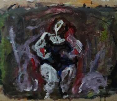 Painting titled "modèle vivent" by Sam Keusseyan, Original Artwork, Acrylic