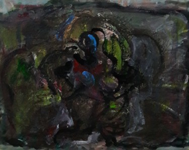 Malerei mit dem Titel "femmes du jardin" von Sam Keusseyan, Original-Kunstwerk, Acryl
