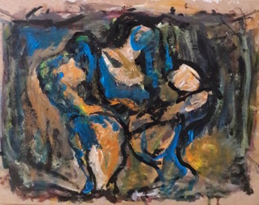 Pittura intitolato "soleil sous mes pie…" da Sam Keusseyan, Opera d'arte originale, Acrilico