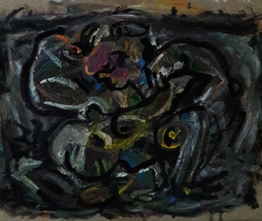 Painting titled "réveillé tout doux" by Sam Keusseyan, Original Artwork, Acrylic