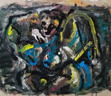 Malerei mit dem Titel "femme douce 7" von Sam Keusseyan, Original-Kunstwerk, Acryl