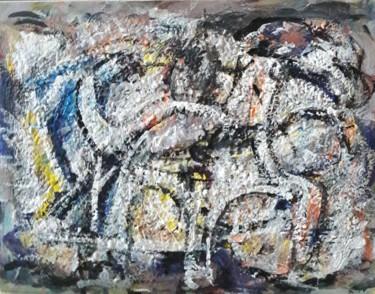 Malerei mit dem Titel "la vache joue avec…" von Sam Keusseyan, Original-Kunstwerk, Acryl