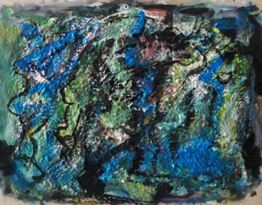 Malerei mit dem Titel "les femmes bleu" von Sam Keusseyan, Original-Kunstwerk, Acryl