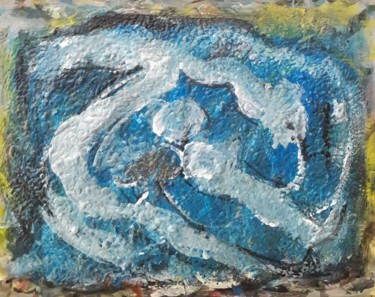 Pintura intitulada "de l'âge pierre 6" por Sam Keusseyan, Obras de arte originais, Acrílico