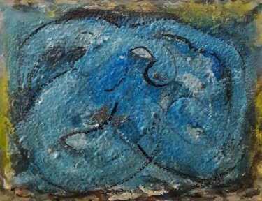 Pintura intitulada "de l'âge pierre 8" por Sam Keusseyan, Obras de arte originais, Acrílico