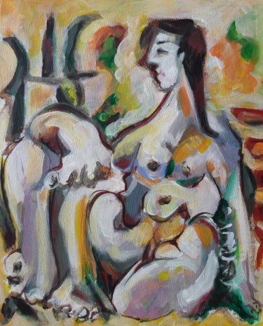 Malarstwo zatytułowany „d'après Picasso gtre” autorstwa Sam Keusseyan, Oryginalna praca, Akryl