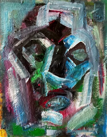 Pittura intitolato "" portrait abstrait…" da Sam Keusseyan, Opera d'arte originale, Acrilico