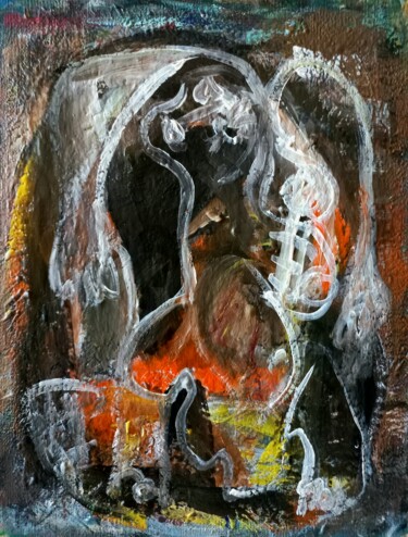 Peinture intitulée "" femme mouvement "…" par Sam Keusseyan, Œuvre d'art originale, Acrylique