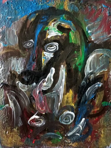 Pintura titulada "" sur le croix mon…" por Sam Keusseyan, Obra de arte original, Acrílico