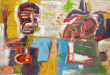 Peinture intitulée "" l'homme sans vale…" par Sam Keusseyan, Œuvre d'art originale, Acrylique